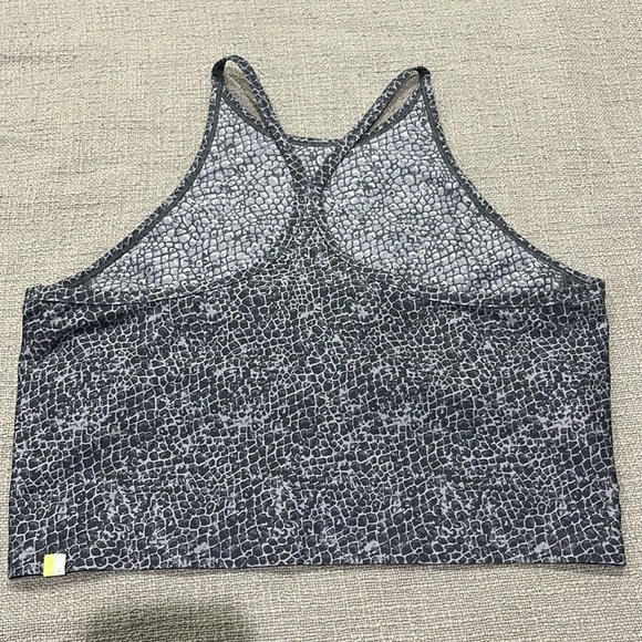 Summersalt The High Neck Midi Sports Bra Tank in Snake Print Gray Sz 14 - Picture 7 of 8